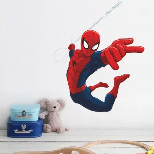 creative super hero spiderman wall sticker