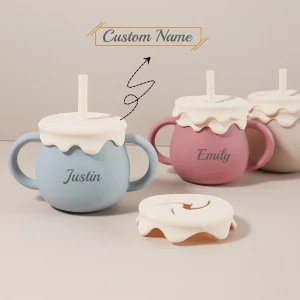 personalized 280ml baby cup 3 in 1