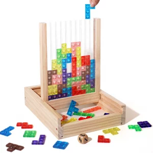 3d transparent tetris puzzle