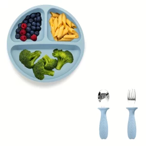 new 3 piece children's feeding tableware set