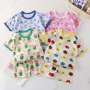 new kids boys girls summer clothing sets