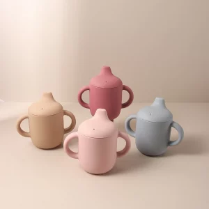 new solid 180ml baby silicone sippy cup