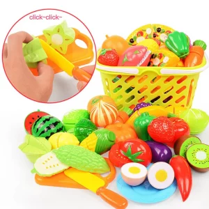 children toys cutting fruits and vegetables set
