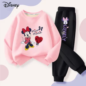 disney minnie printing baby girls clothes set
